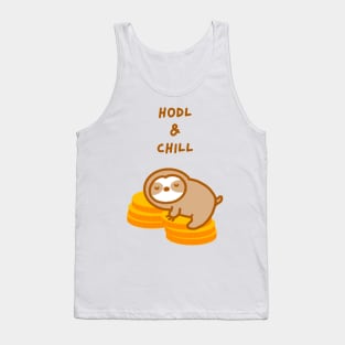 HODL and Chill Cryptocurrency Sloth Tank Top